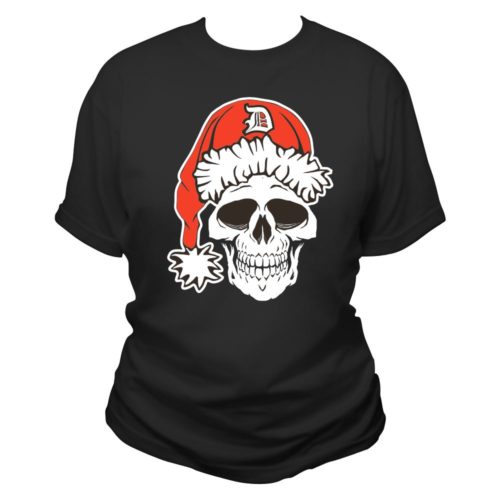 detroit santarchy skull women's t shirt